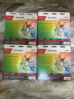 4x Pokemon TCG First Partner Illustration Collection Series 1 ~ Factory Sealed - Image 2