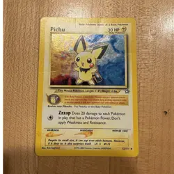 Pokemon TCG Pichu 12/111 Neo Genesis Holo Rare English 30HP 2000 - Image 1