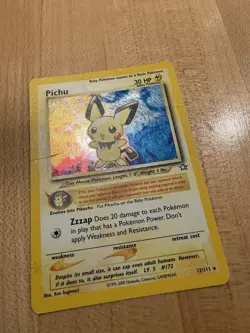 Pokemon TCG Pichu 12/111 Neo Genesis Holo Rare English 30HP 2000 - Image 2