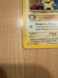 Pokemon TCG Pichu 12/111 Neo Genesis Holo Rare English 30HP 2000 - Image 3