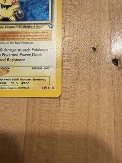 Pokemon TCG Pichu 12/111 Neo Genesis Holo Rare English 30HP 2000 - Image 4