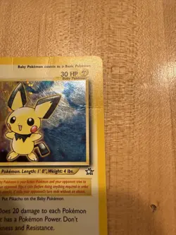Pokemon TCG Pichu 12/111 Neo Genesis Holo Rare English 30HP 2000 - Image 5