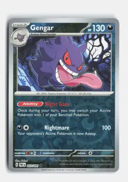 Gengar 057/091 Reverse Holo SV: Paldean Fates Pokemon NM - Image 1