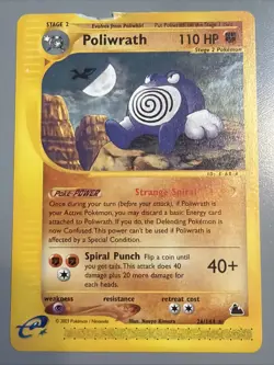 Poliwrath 26/144 Skyridge Regular HP DMG Vintage Pokemon - Image 1