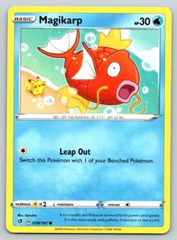 MAGIKARP 039/192 C REBEL CLASH POKEMON LP KANAHEI - Image 1