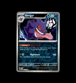 Gengar 057/091 Uncommon Paldean Fates Pokemon Reverse Holo Near Mint - Image 1