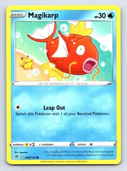Magikarp 039/192 Common Rebel Clash Pokemon Near Mint - Image 1