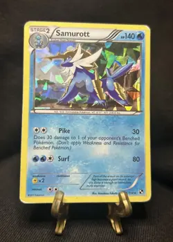 Samurott Black & White Cracked Ice Holo Rare 31 /114 Pokemon TCG Card - NM - Image 1