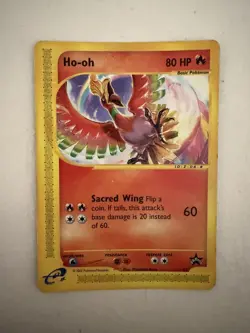 Pokemon TCG Ho-oh 52/53 Wotc Promo Regular Basic Sacred Wing 2002 Card - Image 1