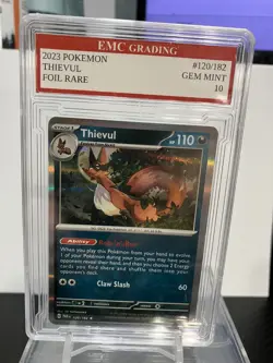 THIEVUL #120/182 RARE FOIL Pokemon 2020 Card GRADED 10 MINT TCG - Image 1