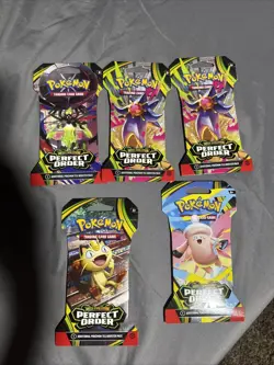 Set of 5 Pokemon Perfect Order Booster Packs TCG Cards New Sealed - Image 1