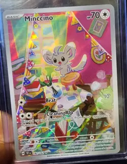 Minccino, Cinccino Full art Holo Pokemon Card, Mint Condition, Set Of 2 - Image 1