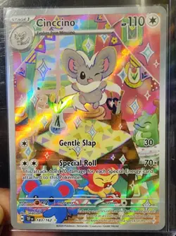 Minccino, Cinccino Full art Holo Pokemon Card, Mint Condition, Set Of 2 - Image 2