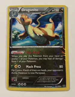Dragonite 51/108 Roaring Skies Reverse Holo Rare Pokemon TCG Card 2015 LP - Image 1