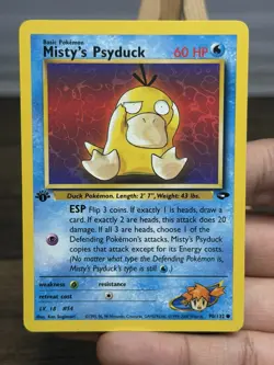 Misty’s Psyduck 90/132 Gym Challenge 1st Edition Pokemon Card WOTC - NM - Image 3