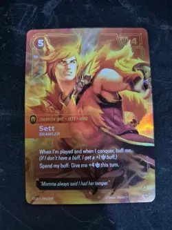Sett Brawler OGN 164/298 Champion Unit Card NM Riftbound Origins - Image 1