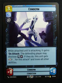 Condemn 38/264 - Star Wars Unlimited Card #AQ - Image 1