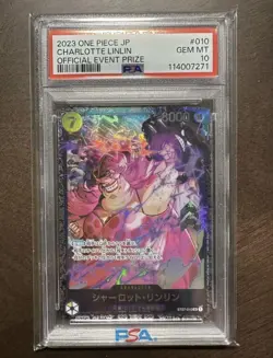 PSA10 Charlotte Linlin Big Mom Flagship Battle One Piece Card Japanese - Image 1