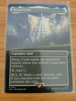 MTG Minas Tirith (Borderless) 0341 Lord of the Rings M/NM Free UK P&P - Image 1