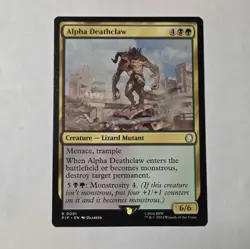 Wizards of the Coast MTG Alpha Deathclaw Rare Black Green Fallout EN 0091 - Image 1