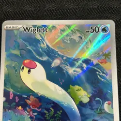 Pokemon Wiglett Illustration Rare Full Art Holo SV01 Basic 206/198 Card - Image 2