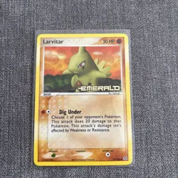 Pokemon LARVITAR 52/106 REVERSE HOLO | NM | EX Emerald | 2005 - Image 1