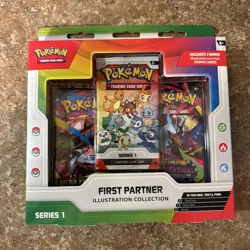 POKEMON: FIRST PARTNER ILLUSTRATION COLLECTION 3 BOOSTER PACKS + PROMOS-SEALED - Image 1