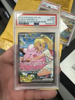 PSA 10 Lillie's Clefairy ex 280/217 Me: Ascended Heroes SIR Holo 2026 - Image 1