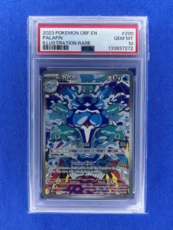 2023 Pokemon OBF EN Illustration Rare Palafin #200 PSA 10 Gem Mint - Image 1
