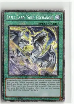 Yugioh Spell Card "Soul Exchange" MP25-EN007 Starlight Rare NM 1st Ed - Image 1