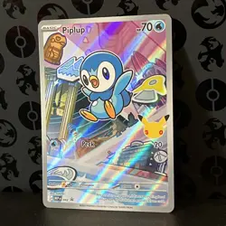 Pokemon - Piplup 042 Mega Evolution - Holo Black Star Promo - NM - Image 1
