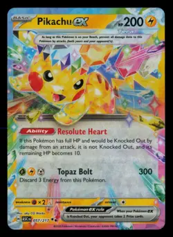 Pikachu ex 057/191 Double Rare Surging Sparks Pokemon Near Mint - Image 1