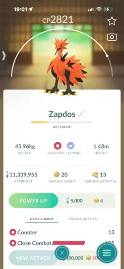 Pokemon Go Legendary Galerian Zapdos ( Normal ) - Image 1