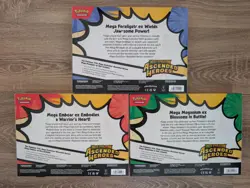 Pokemon Ascended Heroes Ex Box Set of 3 (Emboar Meganium Feraligatr) Sealed New - Image 2