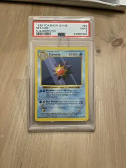 1999 Pokemon Game Starmie Shadowless #64/102 PSA 9 MINT WOTC - Image 1