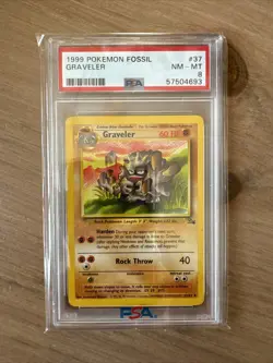 Pokemon TCG Graveler Fossil 37/62 Regular Unlimited Uncommon - Image 1