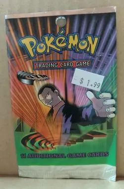 Pokemon EMPTY WRAPPERS 3pk Gym Challenge Booster Packs Art Set - Image 4