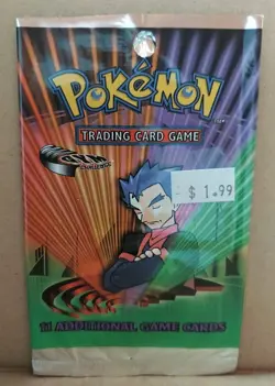 Pokemon EMPTY WRAPPERS 3pk Gym Challenge Booster Packs Art Set - Image 5