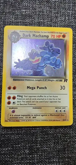 Pokemon TCG Team Rocket Dark Machamp Holo Rare 10/82 70 HP English Unlimited - Image 1