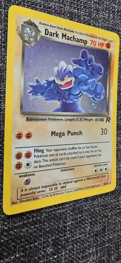 Pokemon TCG Team Rocket Dark Machamp Holo Rare 10/82 70 HP English Unlimited - Image 2