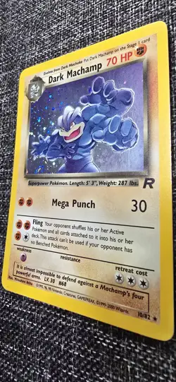 Pokemon TCG Team Rocket Dark Machamp Holo Rare 10/82 70 HP English Unlimited - Image 3
