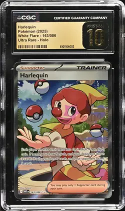 Pokemon Harlequin 163/086 Ultra Rare White Flare - CGC 10 PRISTINE - Image 1