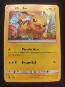 Carta Pokemon PSA PIKACHU PROMO SM76 HOLO SWIRL SET LEGGENDE IRIDESCENTI ENG BGS - Image 1