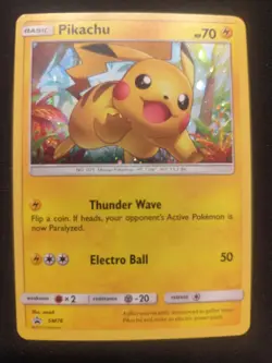Carta Pokemon PSA PIKACHU PROMO SM76 HOLO SWIRL SET LEGGENDE IRIDESCENTI ENG BGS - Image 2