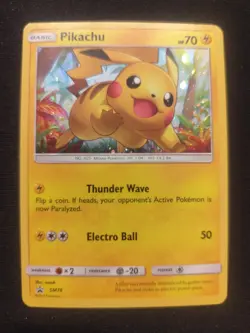 Carta Pokemon PSA PIKACHU PROMO SM76 HOLO SWIRL SET LEGGENDE IRIDESCENTI ENG BGS - Image 3
