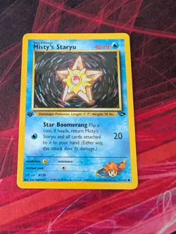 Misty’s Staryu 1st Edition Gym Challenge 92/132 WOTC Vintage Pokemon - Image 1