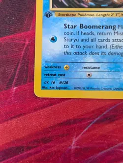 Misty’s Staryu 1st Edition Gym Challenge 92/132 WOTC Vintage Pokemon - Image 2