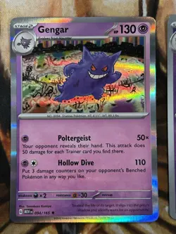 Gengar 094/165 Scarlet & Violet Pokemon 151 English Holo & Haunter Holo - NM 🔥 - Image 2
