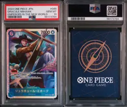 PSA10 Dracule Mihawk SR OP09-048 One Piece Card Japanese - Image 1