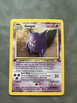 1999 Pokemon Fossil 1st Edition Gengar Holo 5/62 - Image 1